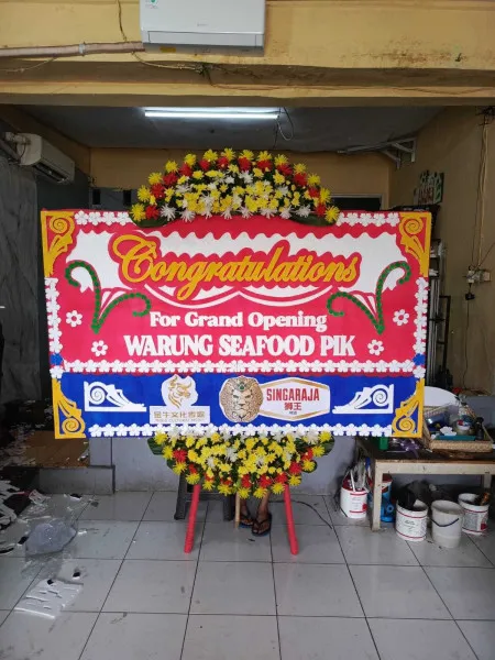 Papan Bunga Ucapan Selamat Uwung Jaya
